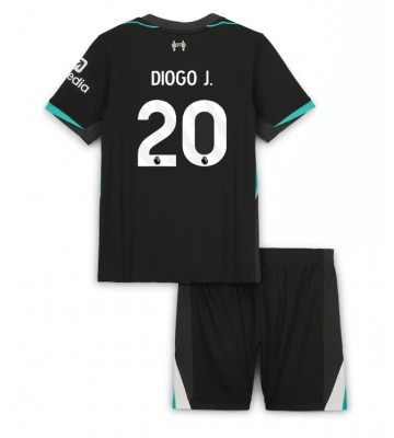 Liverpool Diogo Jota #20 Borta Kläder Barn 2024-25 Kortärmad (+ Korta byxor)